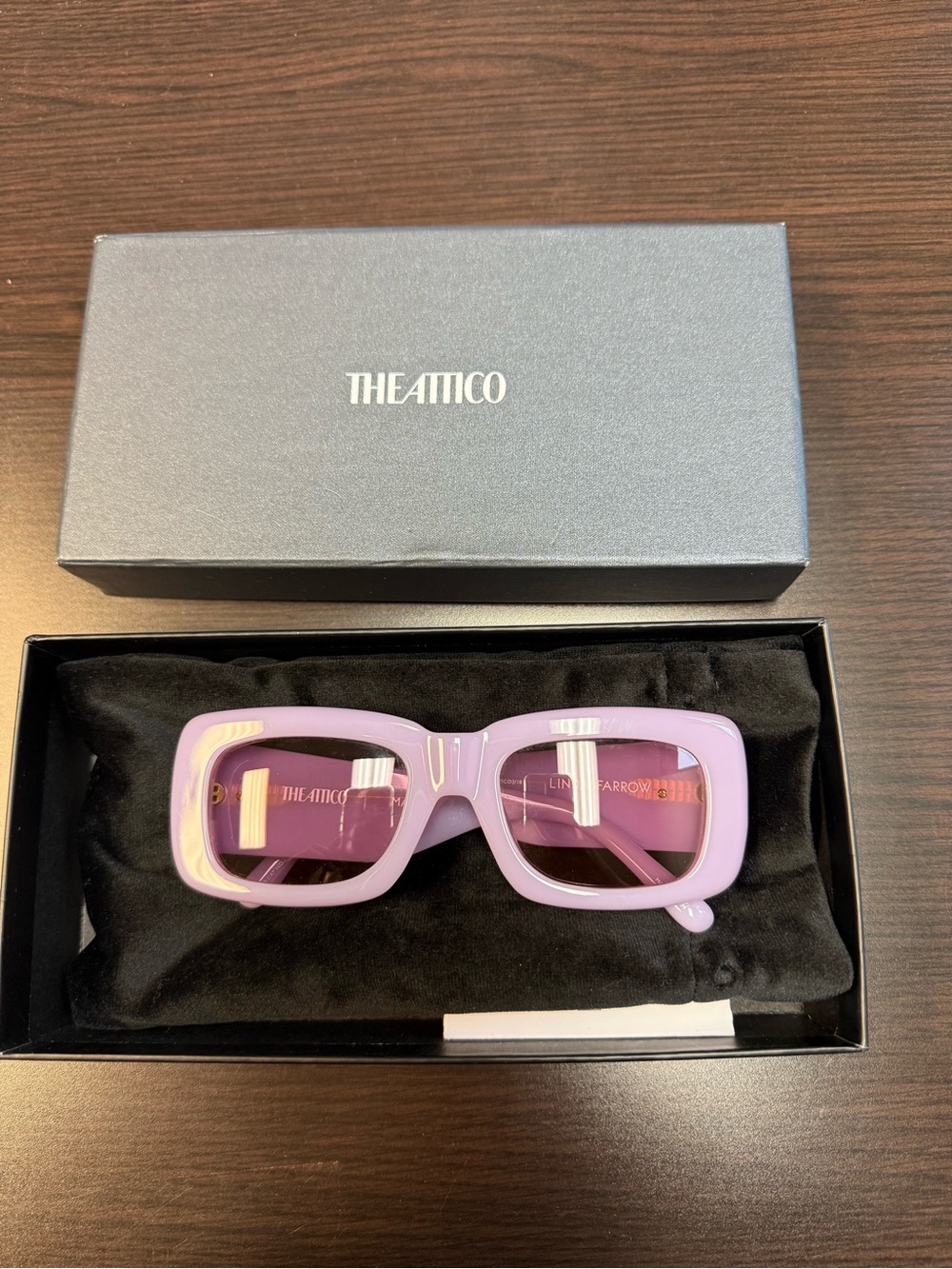 The Attico Lavender Square Sunglasses